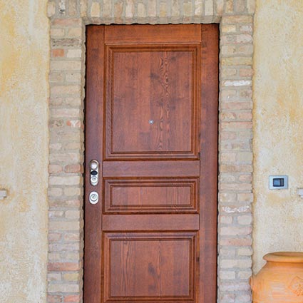 Reinforced wooden front doors